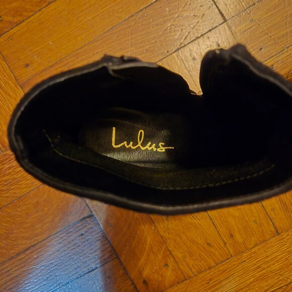 LuLus black suede booties 7.5 - Picture 5 of 6
